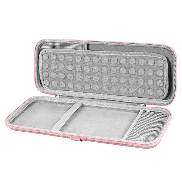 GEEKRIA Geekria Hard Shell Travel Case for Logitech K380 K380s Keyboard and M350 M350s Mouse Pebble 2 Combo Protective Bag Pink - View 4 of 8