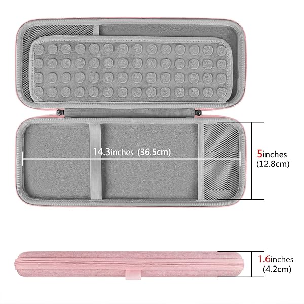 GEEKRIA Geekria Hard Shell Travel Case for Logitech K380 K380s Keyboard and M350 M350s Mouse Pebble 2 Combo Protective Bag Pink - View 5 of 8