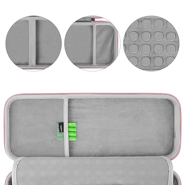 GEEKRIA Geekria Hard Shell Travel Case for Logitech K380 K380s Keyboard and M350 M350s Mouse Pebble 2 Combo Protective Bag Pink - View 6 of 8