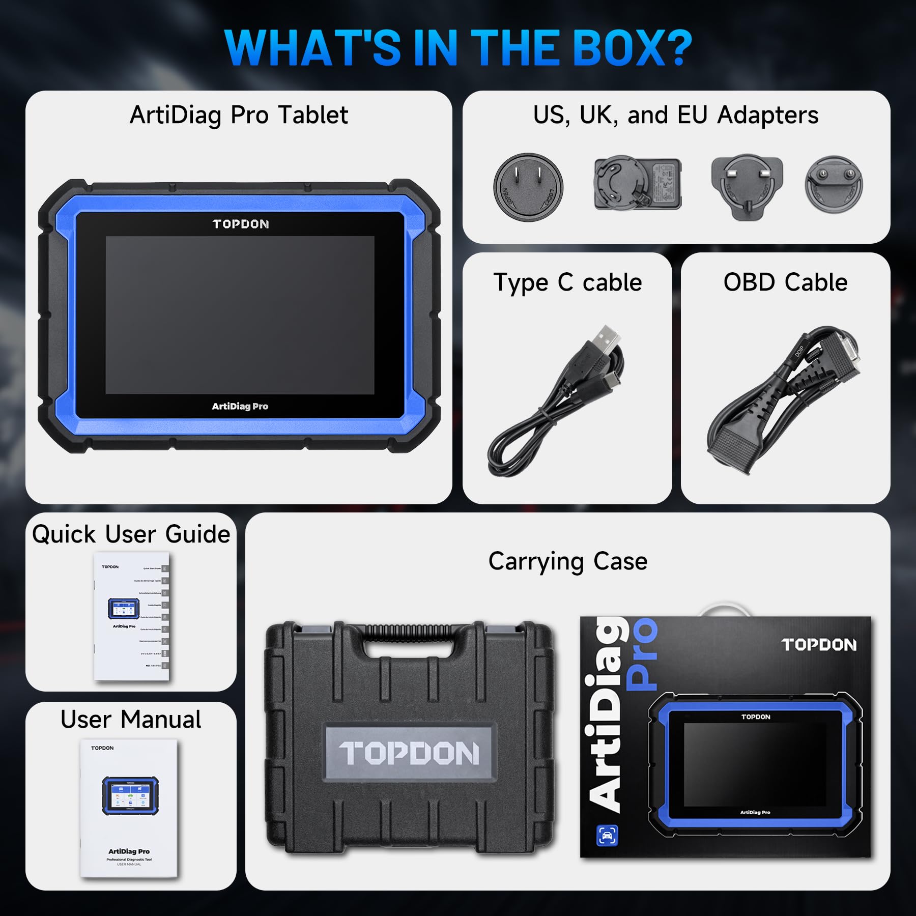 TOPDON ArtiDiag Pro OBD2 Scanner Diagnostic Tool, Bidirectional Scan Tool with ECU Coding, 35+ Services, V.A.G Guided, FCA SGW, Can FD DoIP All - View 8 of 8