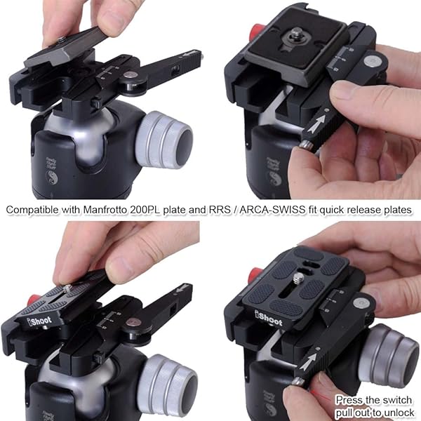 iShoot iShoot All-Metal Quick Self-Locked Clamp Adapter for Manfrotto & Arca-Swiss: Fine-Tune Your Camera Setup - View 8 of 10