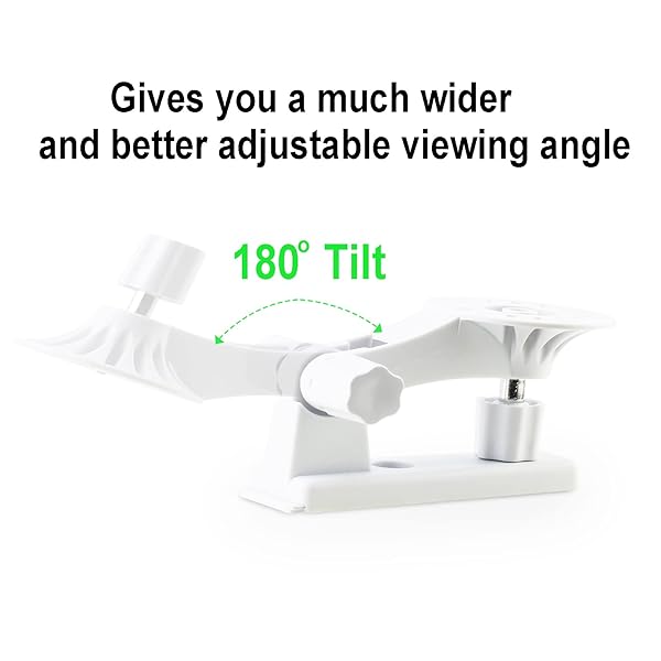 LEFXMOPHY LEFXMOPHY Wall Mount Compatible for Blink Mini Pan-Tilt Mount for Ceiling Mounting Kit 180 Degree Adjustable (1PACK White) - View 4 of 6