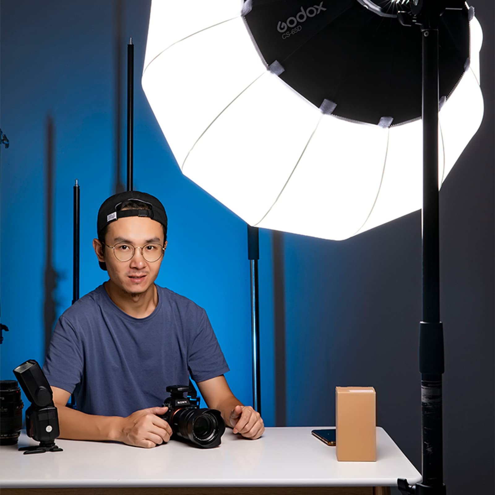 Godox CS-65D 26inch Lantern Softbox Quick Setup Soft Light Modifier with Skirt and Carry Bag for Bowens Mount Studio Flash - View 2 of 9