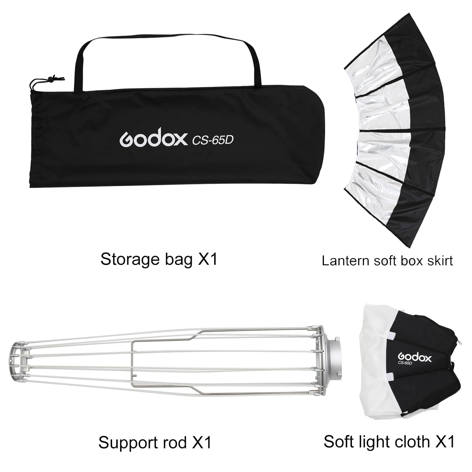 Godox CS-65D 26inch Lantern Softbox Quick Setup Soft Light Modifier with Skirt and Carry Bag for Bowens Mount Studio Flash - View 6 of 9
