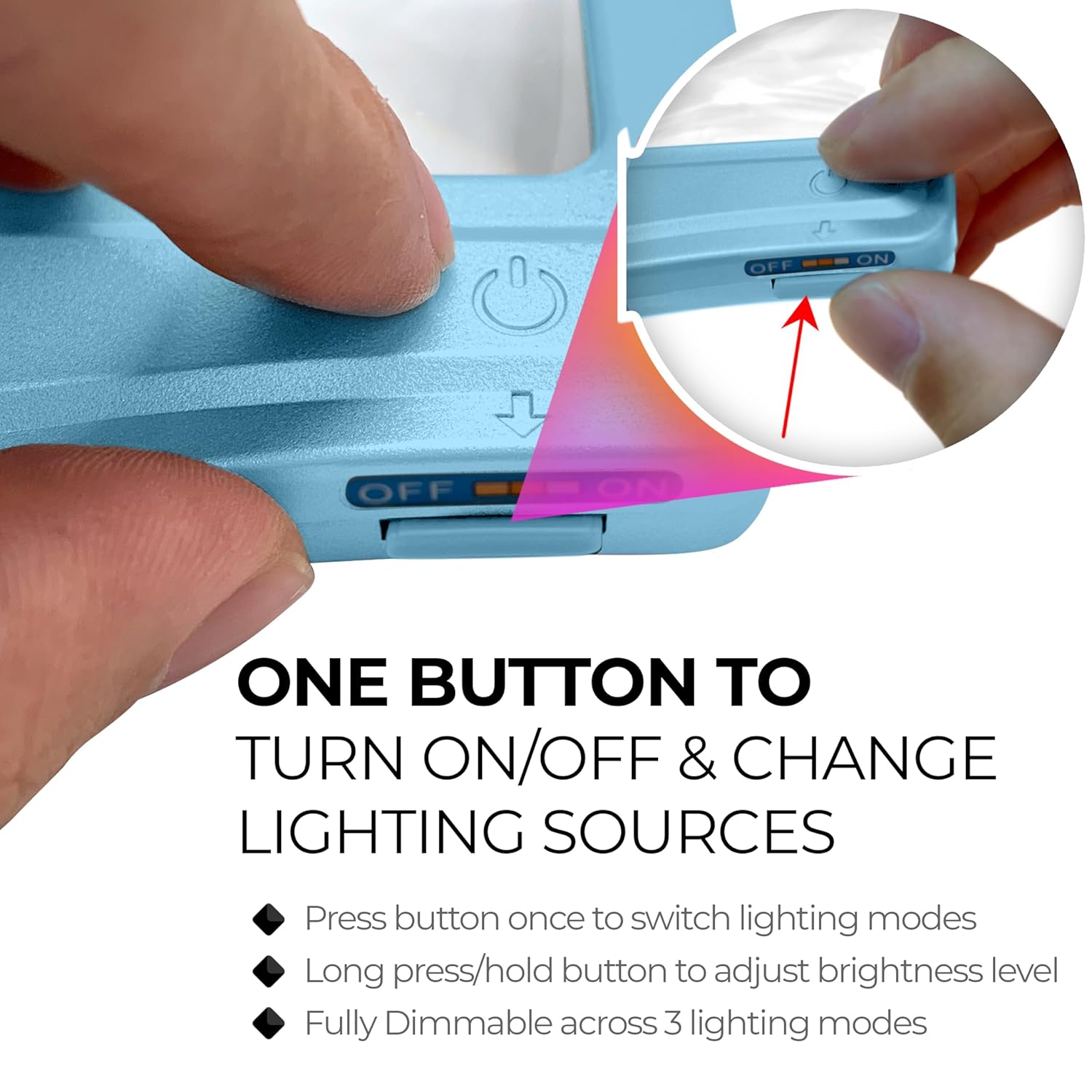 MagniPros MagniPros 5X Large LED Hands-Free Magnifying Glass with Stand and 3 Light Modes for Easy Reading and Crafting - View 3 of 9