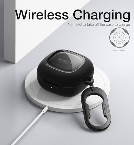 SURITCH Buy SURITCH Shockproof Protective Case for Samsung Galaxy Buds FE/2 Pro/2/Pro/Live - Durable Cover with Carabiner - View 9 of 9