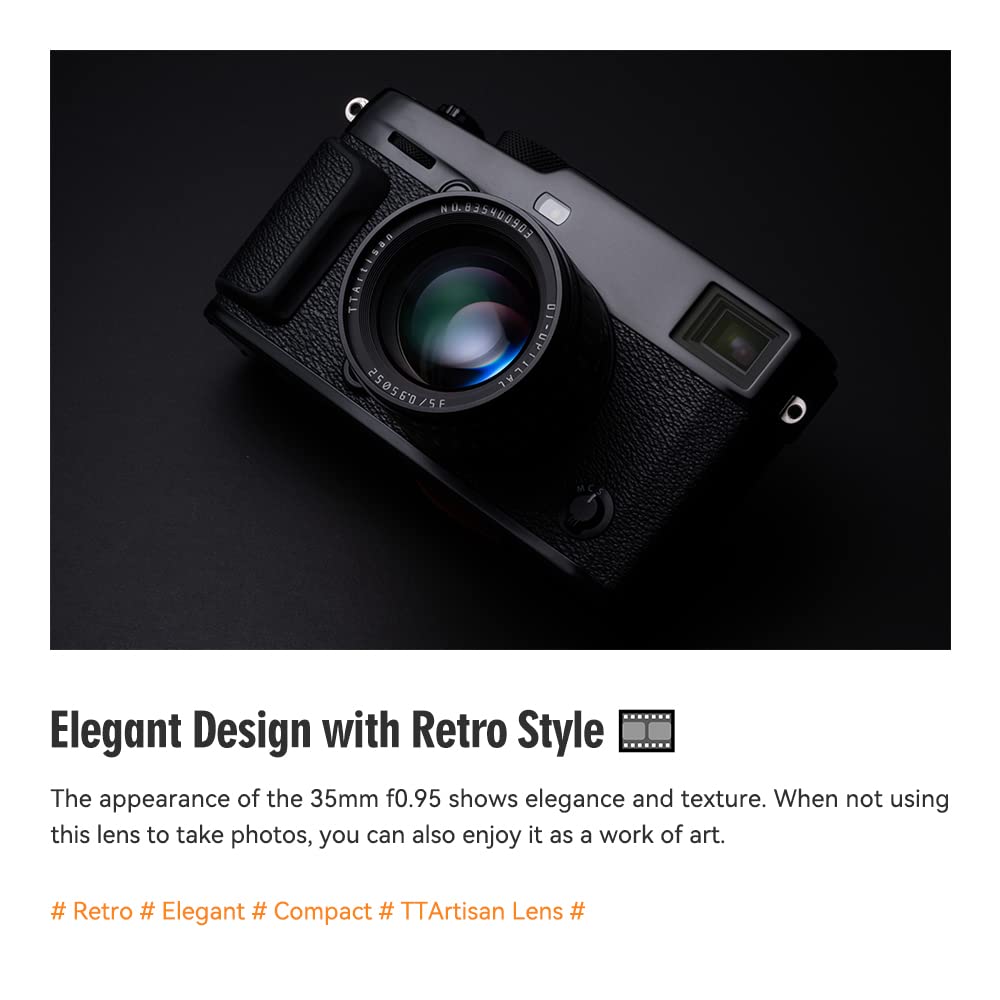 TTARTISAN TTArtisan 35mm F0.95 Wide Angle Manual Lens for Canon EOS R RF Mount Mirrorless Cameras - View 5 of 9