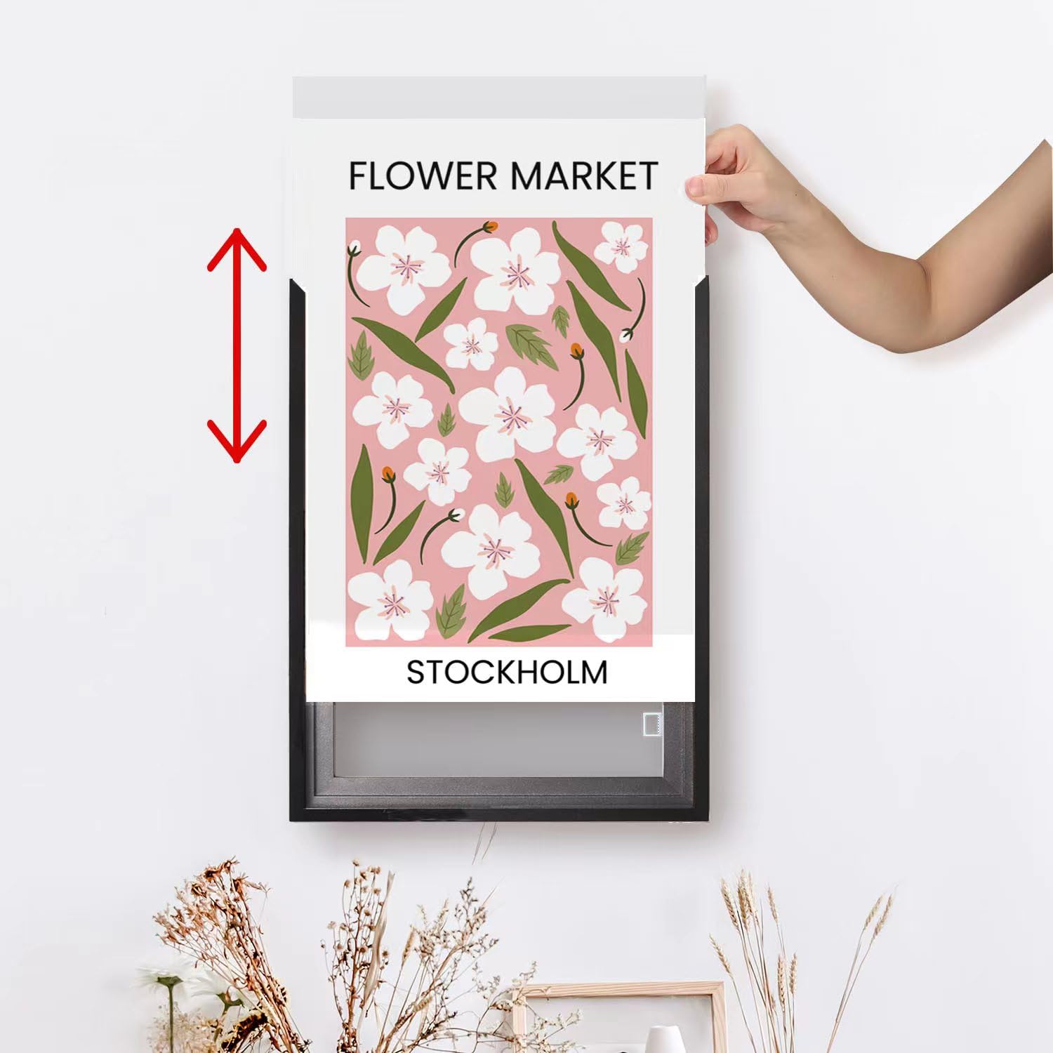 Podronale Podronale 20x30 Snap Frame Set of 2 Black Plexiglass Poster Frames Display Horizontally Vertically Coating Aluminum Profile - View 2 of 8