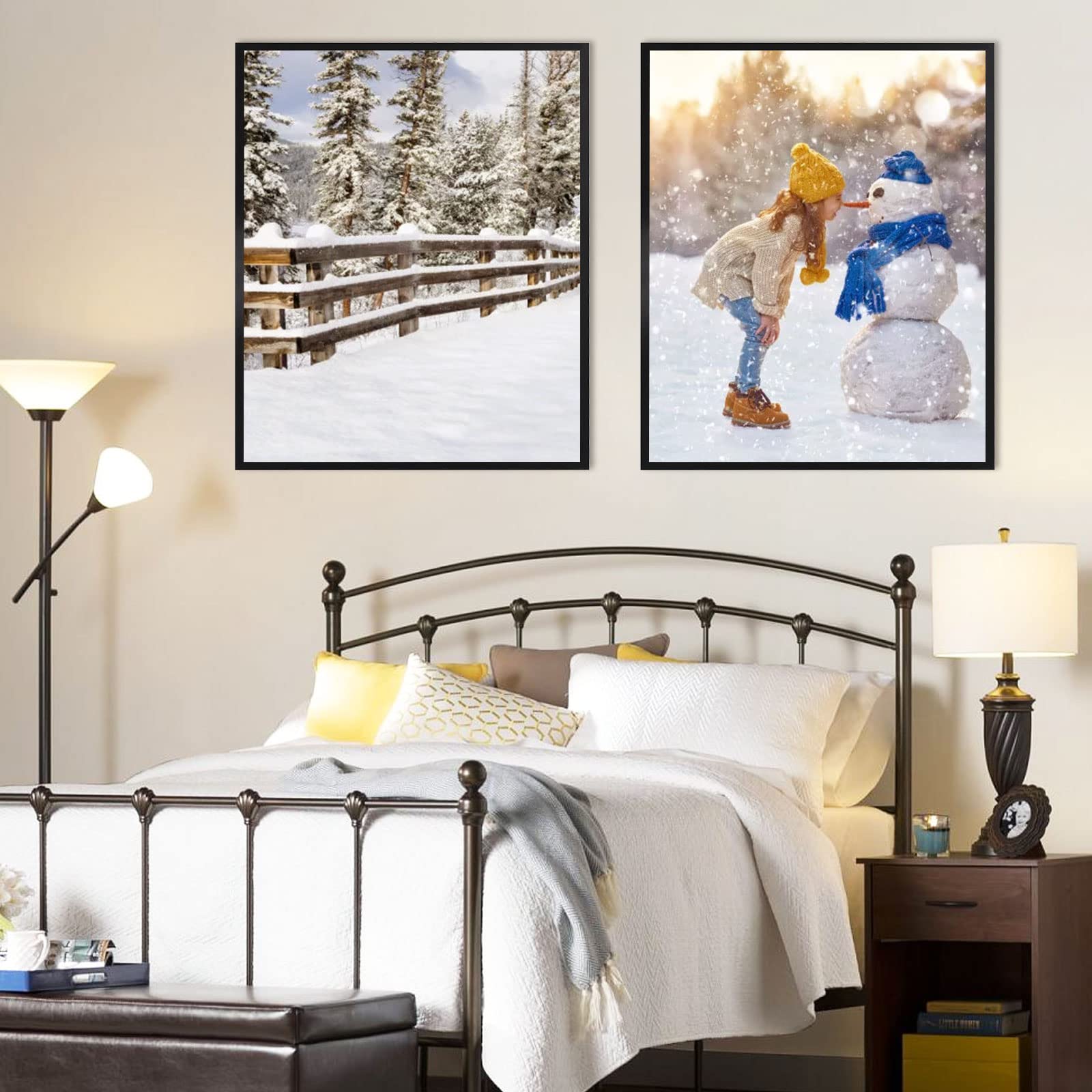 Podronale Podronale 20x30 Snap Frame Set of 2 Black Plexiglass Poster Frames Display Horizontally Vertically Coating Aluminum Profile - View 6 of 8