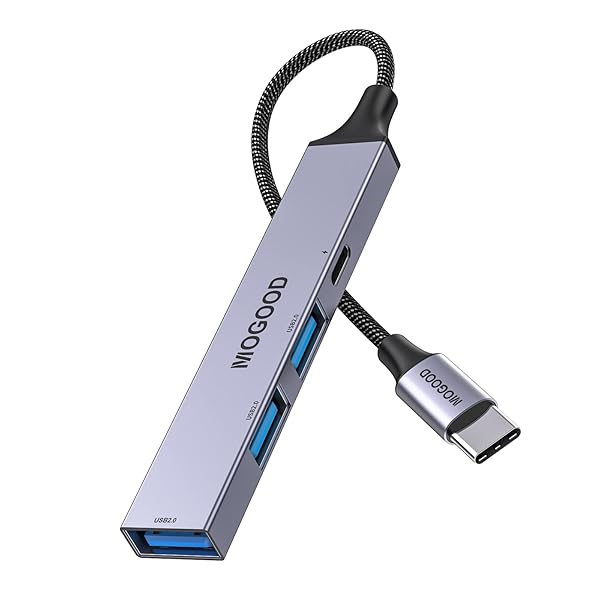 Buy MOGOOD USB C Hub: 60W PD Multiport Adapter for Mac, iPad, Dell, Samsung & More - Fast Charging & Versatile USB Splitter