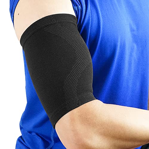 Luwint Luwint Bicep Tendonitis Brace Knitted Compression Upper Arm Sleeve Support Medium Pair