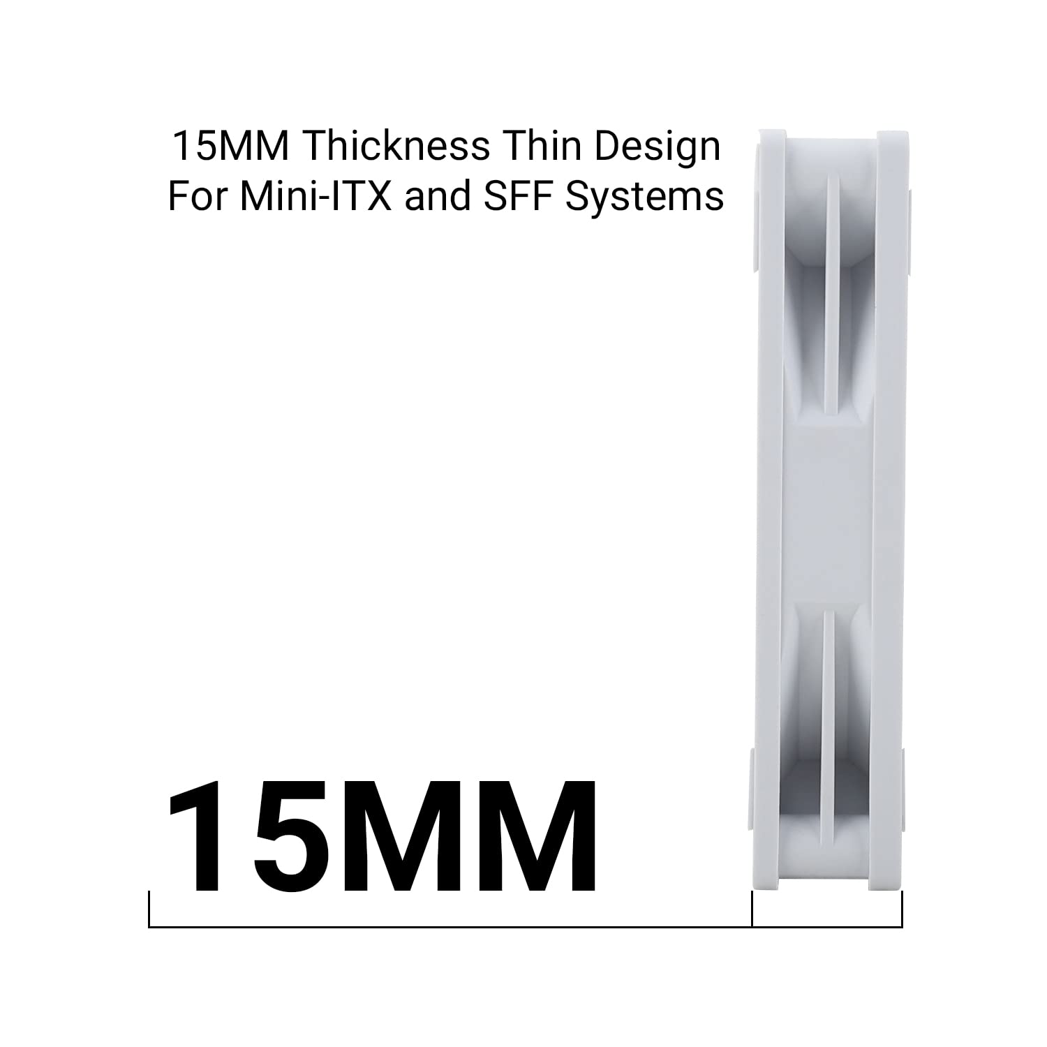 Thermalright Thermalright TL-8015W 80mm Slimline CPU Fan Quiet 4pin PWM 2200RPM for Efficient Computer Cooling White - View 6 of 7