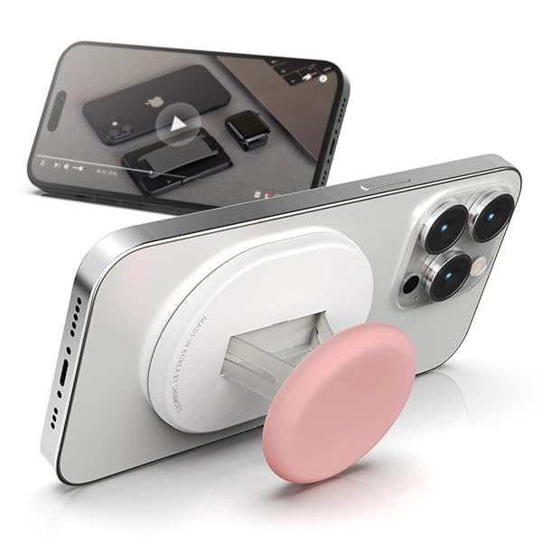 Sinjimoru Sinjimoru Magnetic Phone Grip & Holder for iPhone 16-12 | Comfortable M-Mini Tok Pink Design - View 4 of 8