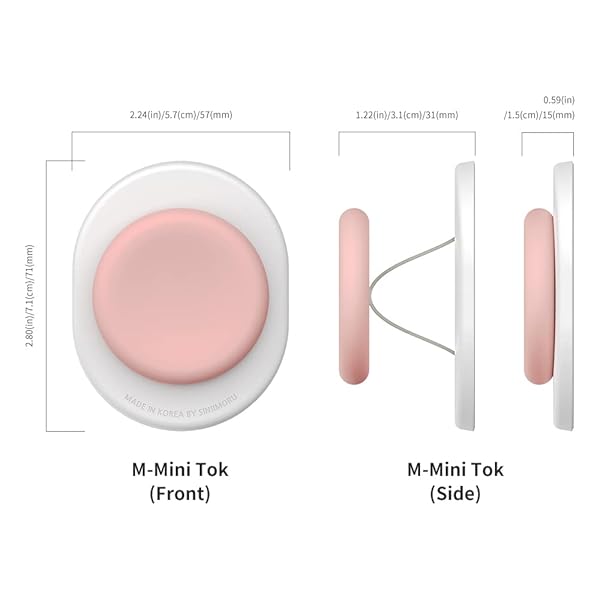 Sinjimoru Sinjimoru Magnetic Phone Grip & Holder for iPhone 16-12 | Comfortable M-Mini Tok Pink Design - View 7 of 8