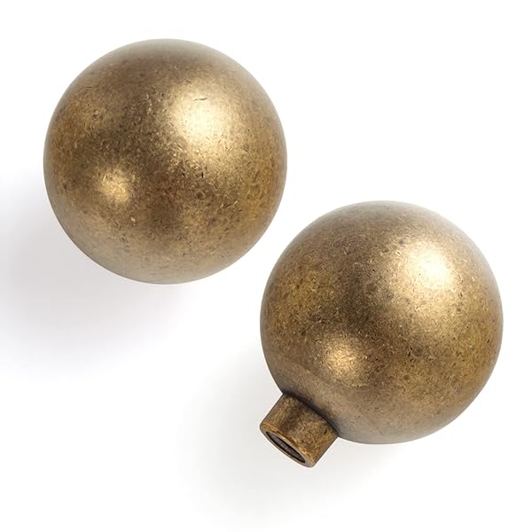 Goo-Ki Goo-Ki 30MM Antique Brass Cabinet Knob Retro Pulls Zinc Alloy Delicate Knob for Dresser Drawer Wardrobe 6 Pack