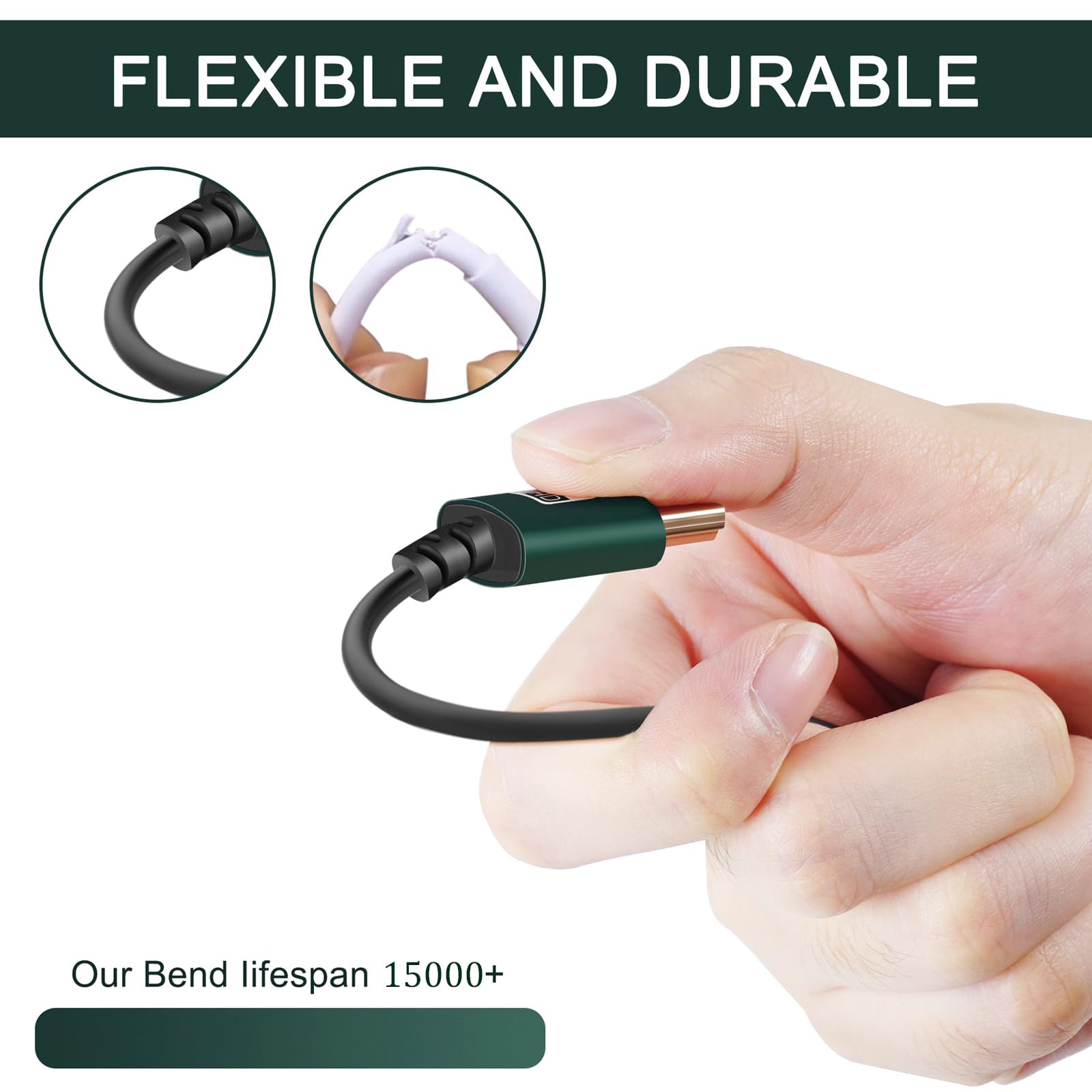 Thsucords Thin Mini HDMI to HDMI Cable 3.3FT Ultra Slim Flexible 4K 60Hz 18Gbps 3D Support for High Definition Video and Audio - View 4 of 7