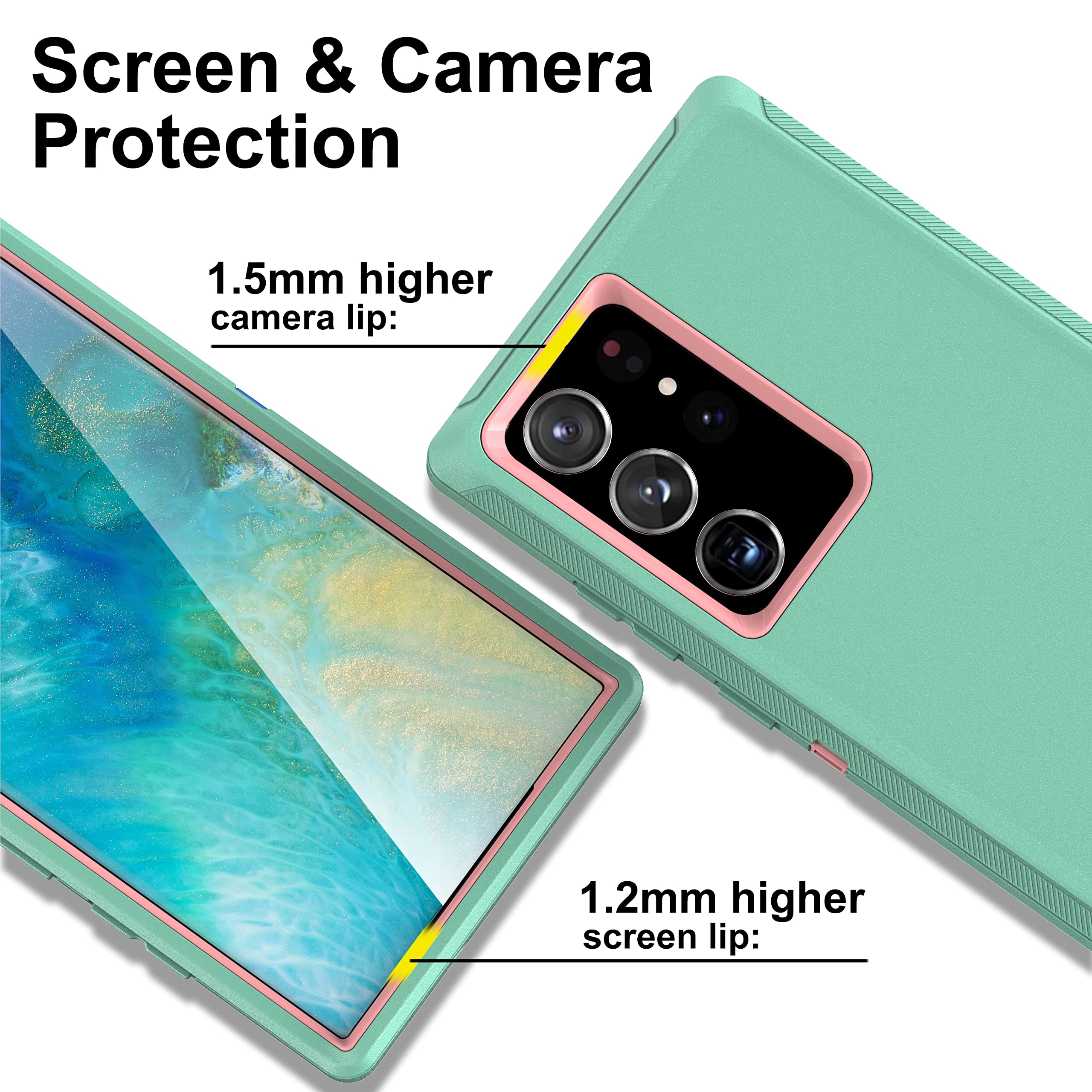 MXX MXX Samsung Galaxy S23 Ultra Case 3 Layer Heavy Duty Rugged Bumper Shock Dust Proof Cover for Galaxy S23 Ultra Phone 6.8 Inch - View 4 of 9