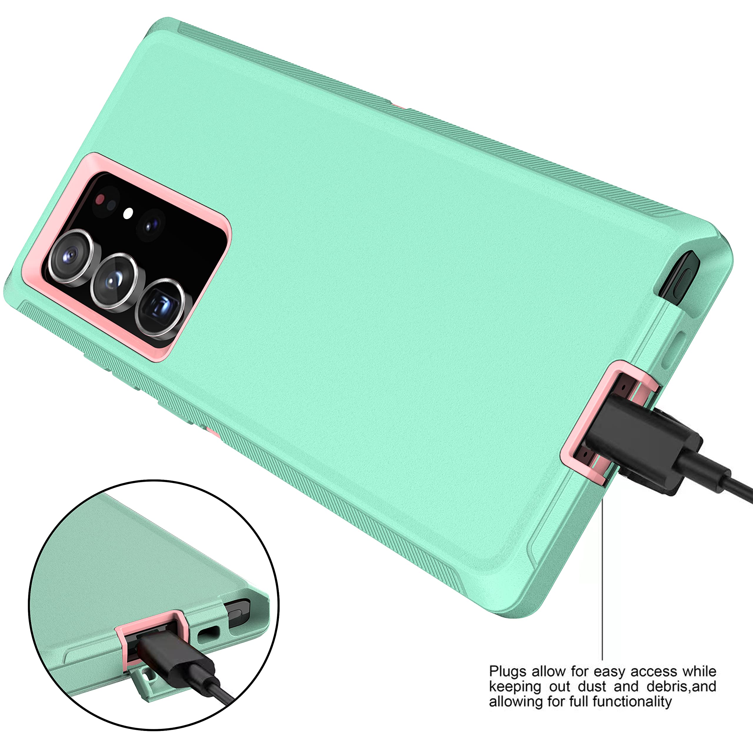 MXX MXX Samsung Galaxy S23 Ultra Case 3 Layer Heavy Duty Rugged Bumper Shock Dust Proof Cover for Galaxy S23 Ultra Phone 6.8 Inch - View 7 of 9