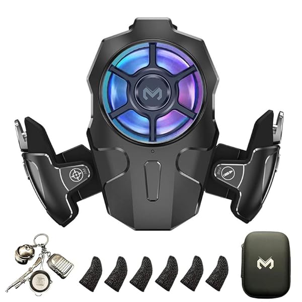 Mikirini 11-in-1 PUBG Mobile Game Controller with Cooling Fan - 40 Shots/Second for PUBG, Fortnite & Call of Duty