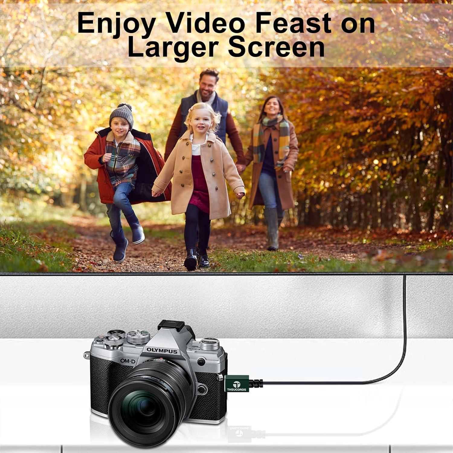 Thsucords Thsucords 10FT Thin Micro HDMI to HDMI Cable Ultra Slim Flexible Supports 3D 4K 60Hz 18Gbps 2160P 1080P - View 7 of 8