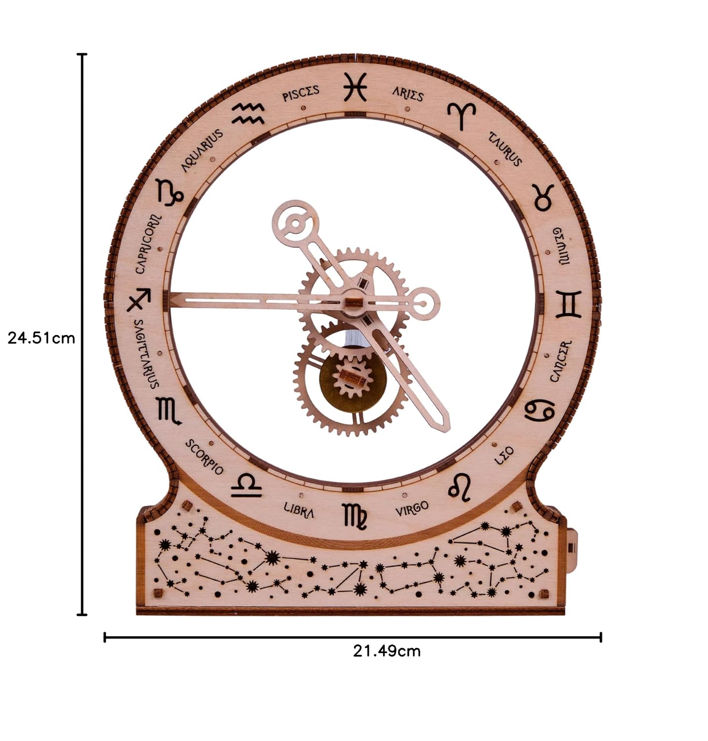 Wood Trick Wood Trick Zodiac Kinetic Clock 3D Wooden Puzzle for Adults and Kids - Aesthetic Design and Engineering DIY Model Kit - View 8 of 8
