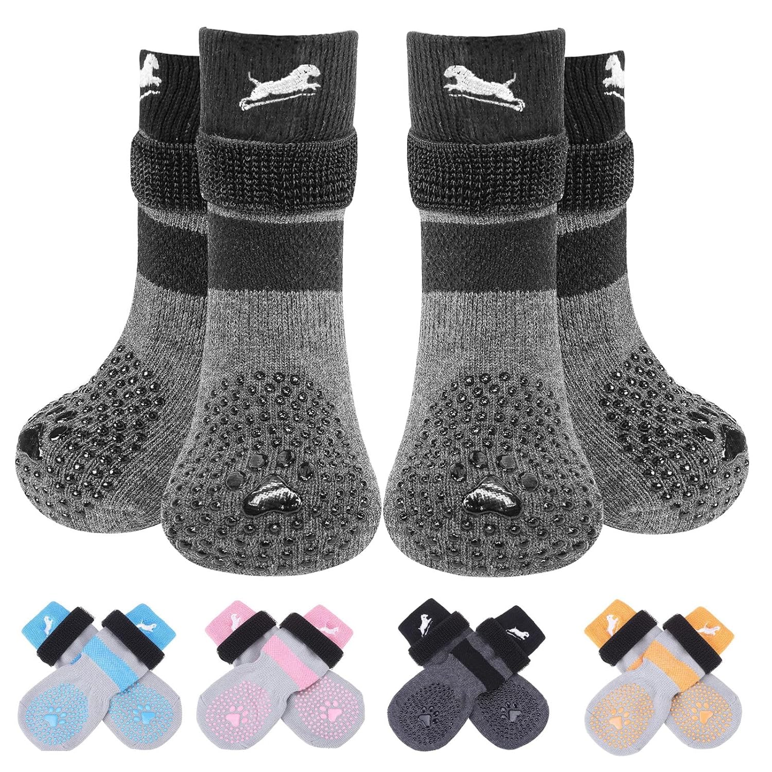 EXPAWLORER EXPAWLORER Anti Slip Dog Socks and Boots for Paw Protection on Hardwood Floors and Hot Cold Pavement for Small Medium Large Dogs