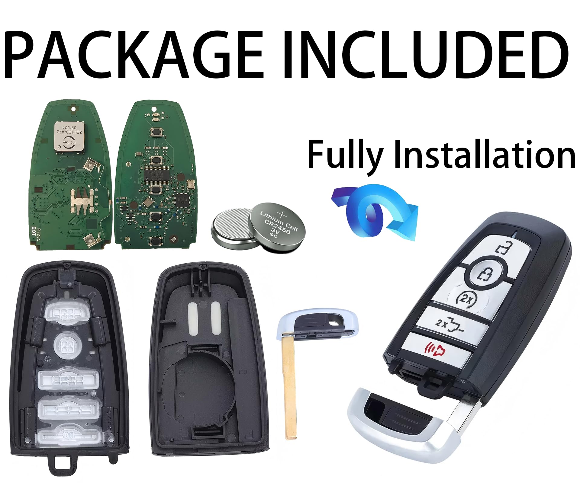 Smart Key for Ford F-Series 2017-2023, Alliskeys Proximity Keyless Entry Remote Control Key Fob Replacement for Ford F-Series 2017-2023 M3N-A2C931426 - View 7 of 8