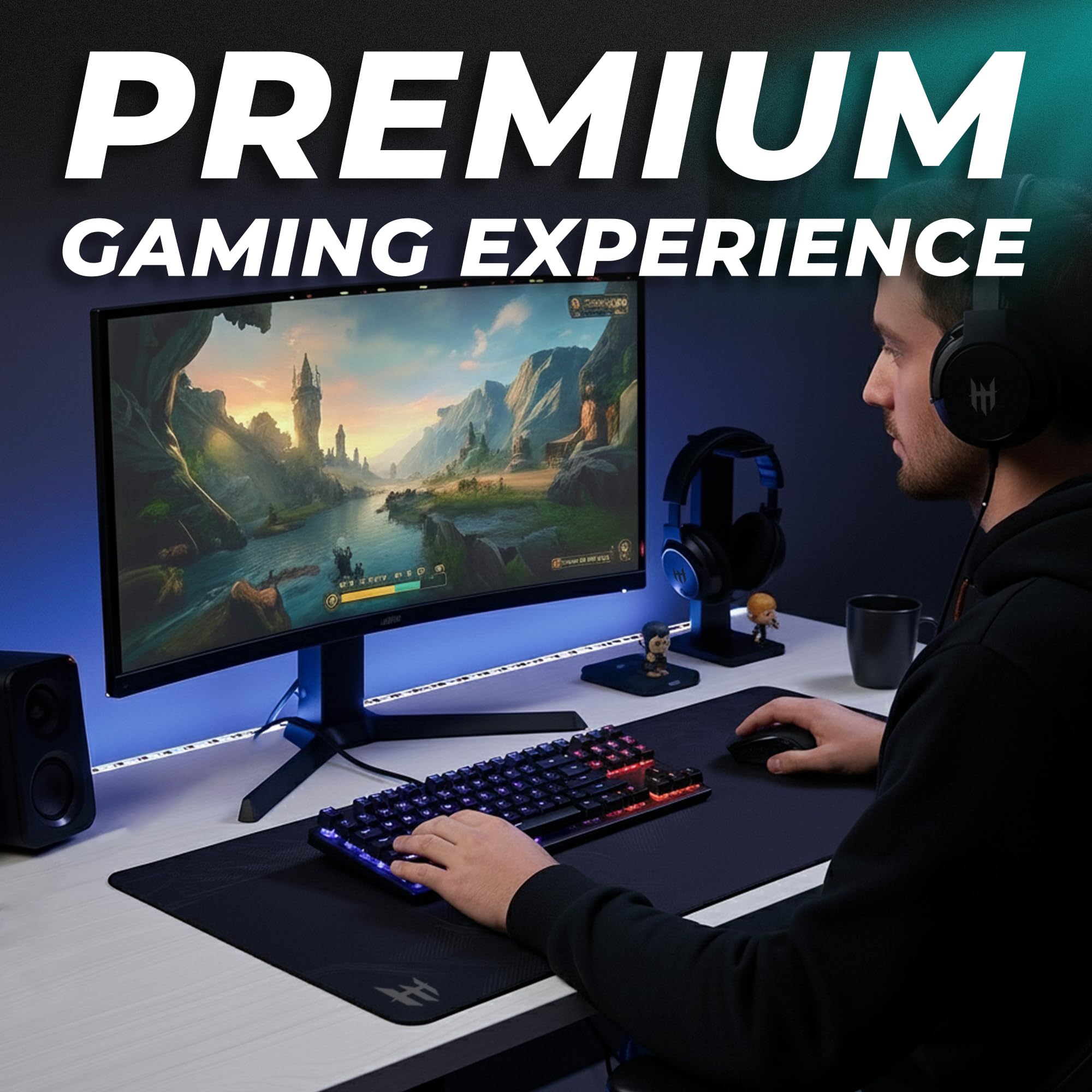 TECWARE Phantom+ 87 Key RGB Mechanical Gaming Keyboard | TKL 80% Keyboard, Tactile Feedback, Double Shot ABS Keycaps, Hot-Swappable, Detachable USB-C - View 7 of 8