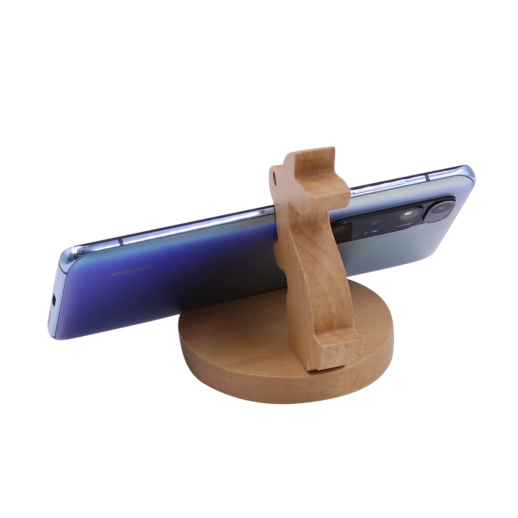 Amamcy Cute Bunny Cellphone Stand Holder Wooden Smartphone Desk Holder for All Mobile Phones Animal Phone Stand Desk Ornament - View 4 of 8