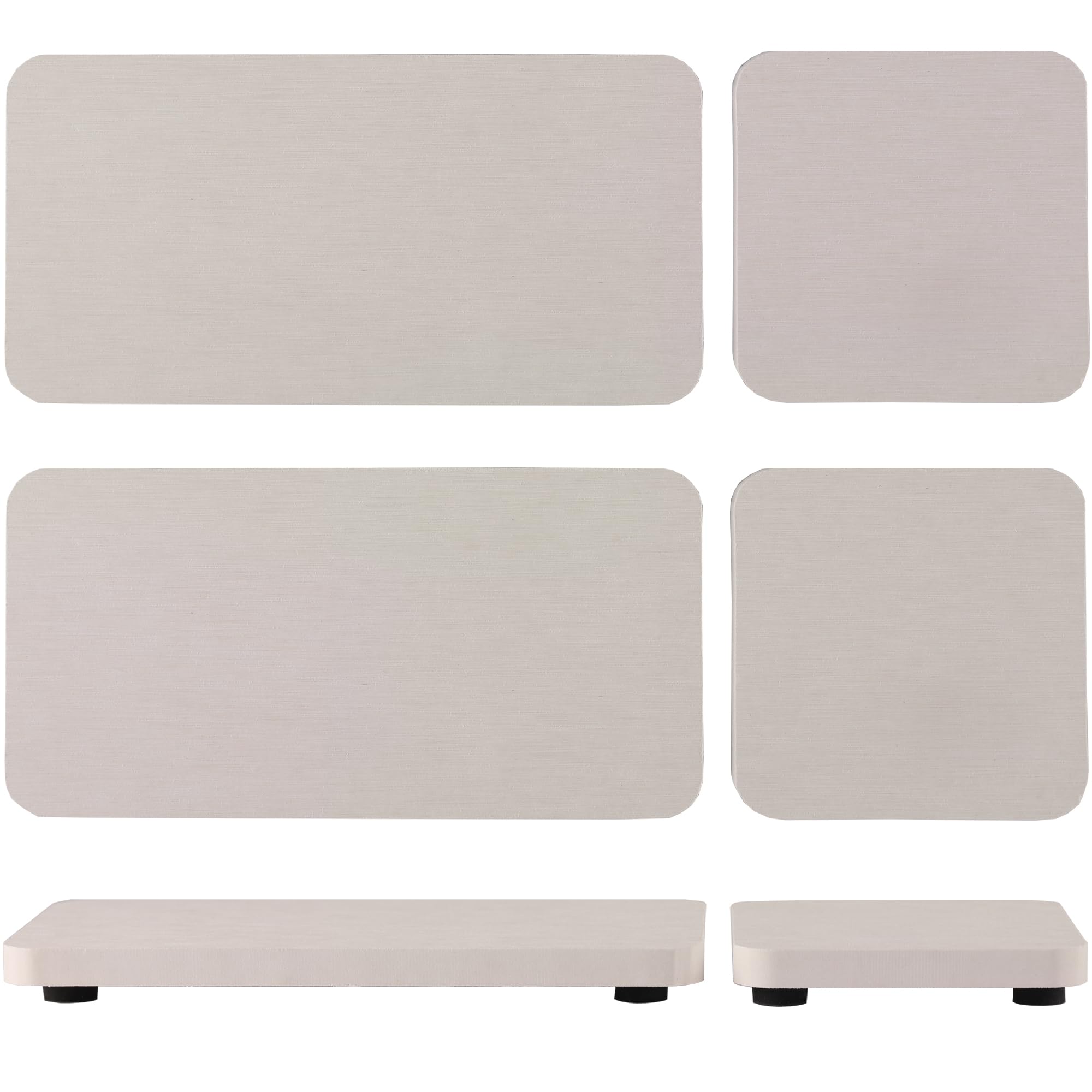 NiuYichee Set of 4 Water Absorbent Stone Trays, Kitchen Bathroom Soap Dish, Instant Dry Sink Organizers Used for Hand Soap and Plants and Toiletries