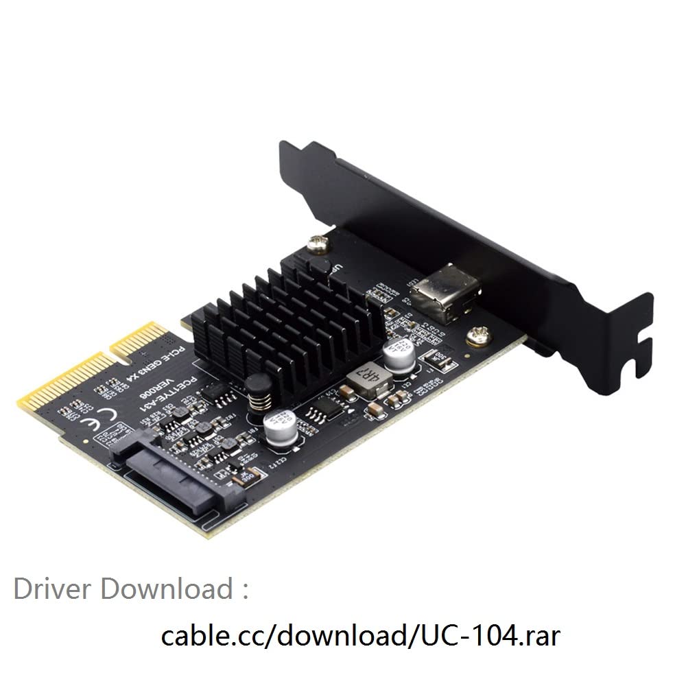 cablecc Cablecc 20Gbps USB 3.2 Gen2 Type-C Female to PCI-E 4X Express Card Adapter for Desktop Motherboard - View 8 of 9