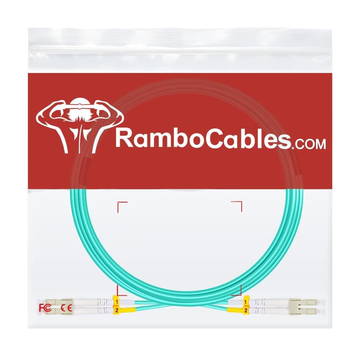 2m OM3 LC LC Fiber Patch Cable, (6ft) Multimode Fiber Fiber Optic Cables, Options 7inch~500ft, Duplex 40G LSZH (5pack), ?????????????????????? - View 6 of 6