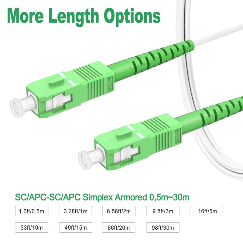 OM3 Multimode Fiber LC to LC, 1m(3ft) Fiber Patch Cable, Options 0.7in~500ft, Fiber Optic Patch Cables Duplex 40G LSZH (5pack), ?????????????????????? - View 4 of 7