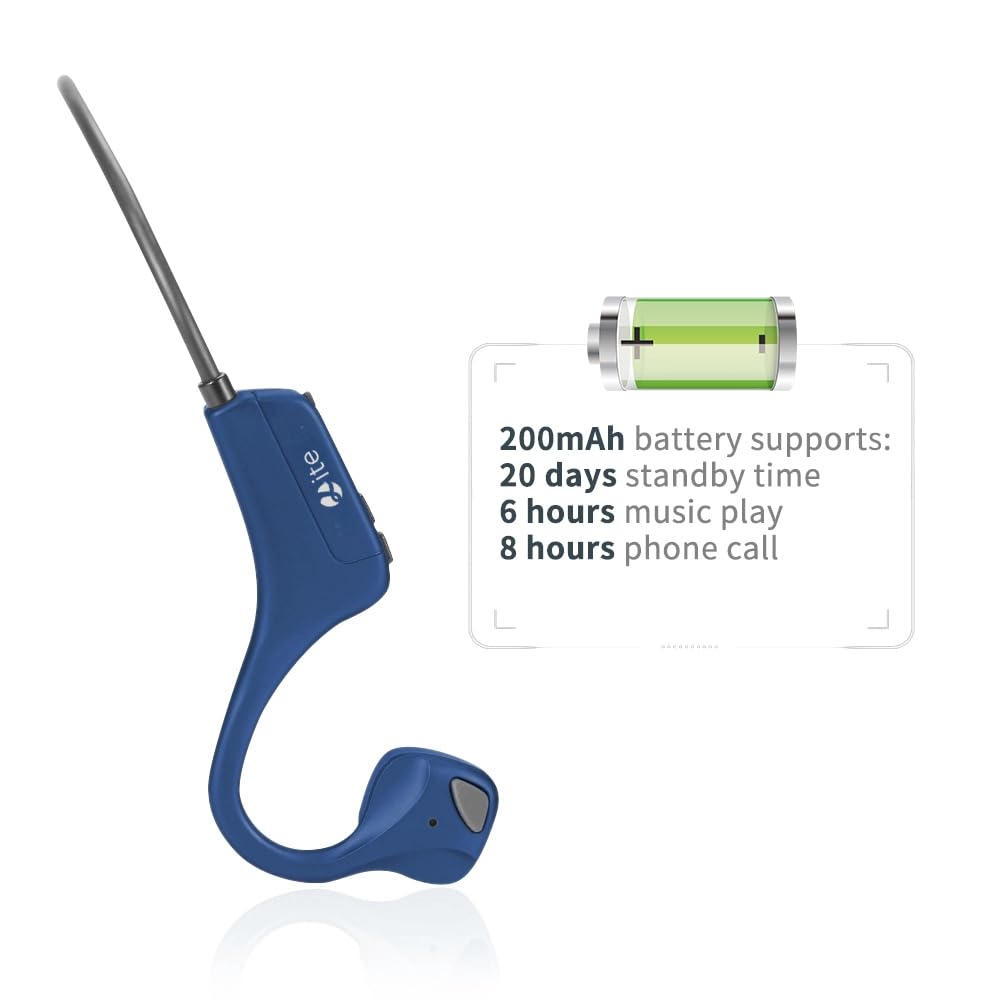 YouthWhisper YouthWhisper Bone Conduction Headphones Wireless Sport Earphones with Mic Sweatproof Open Ear Design for Running Cycling and Workouts - View 7 of 9