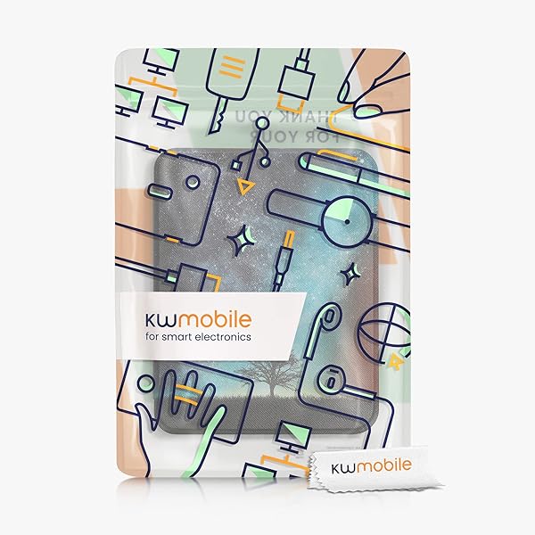 kwmobile KWMobile Cosmic Nature Case for Barnes & Noble Nook Glowlight 4/4e - Stylish eReader Cover in Blue/Grey/Black - View 9 of 10