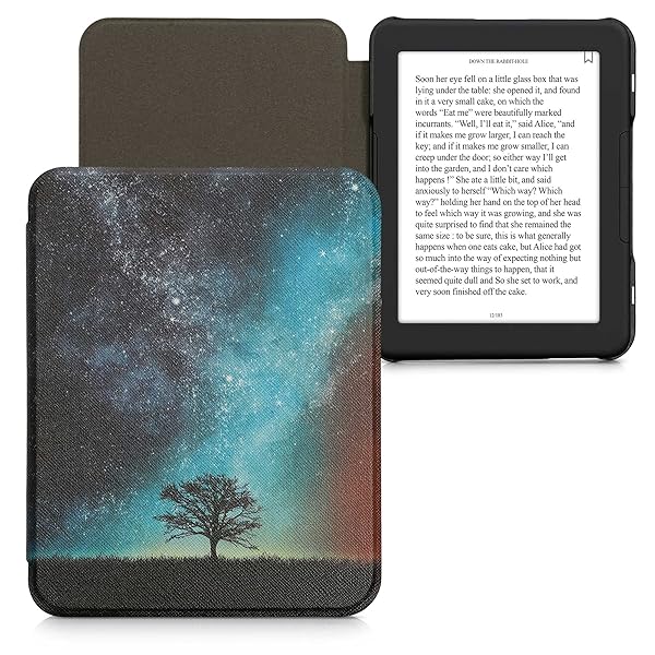 kwmobile KWMobile Cosmic Nature Case for Barnes & Noble Nook Glowlight 4/4e - Stylish eReader Cover in Blue/Grey/Black - View 10 of 10
