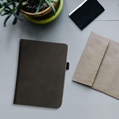 kwmobile KWMobile Dark Grey Faux Nubuck Leather Case for Kobo Clara 2E & Tolino Shine 4 - Stylish e-Reader Flip Cover - View 3 of 10