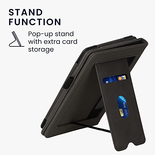 kwmobile KWMobile Dark Grey Faux Nubuck Leather Case for Kobo Clara 2E & Tolino Shine 4 - Stylish e-Reader Flip Cover - View 6 of 10