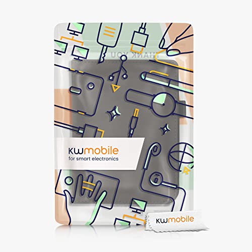kwmobile KWMobile Dark Grey Faux Nubuck Leather Case for Kobo Clara 2E & Tolino Shine 4 - Stylish e-Reader Flip Cover - View 8 of 10