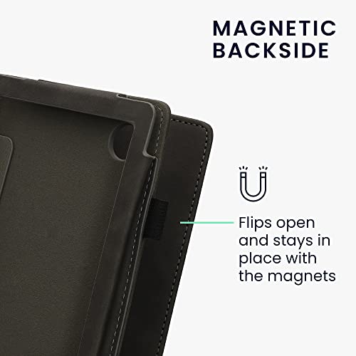 kwmobile KWMobile Dark Grey Faux Nubuck Leather Case for Kobo Clara 2E & Tolino Shine 4 - Stylish e-Reader Flip Cover - View 10 of 10