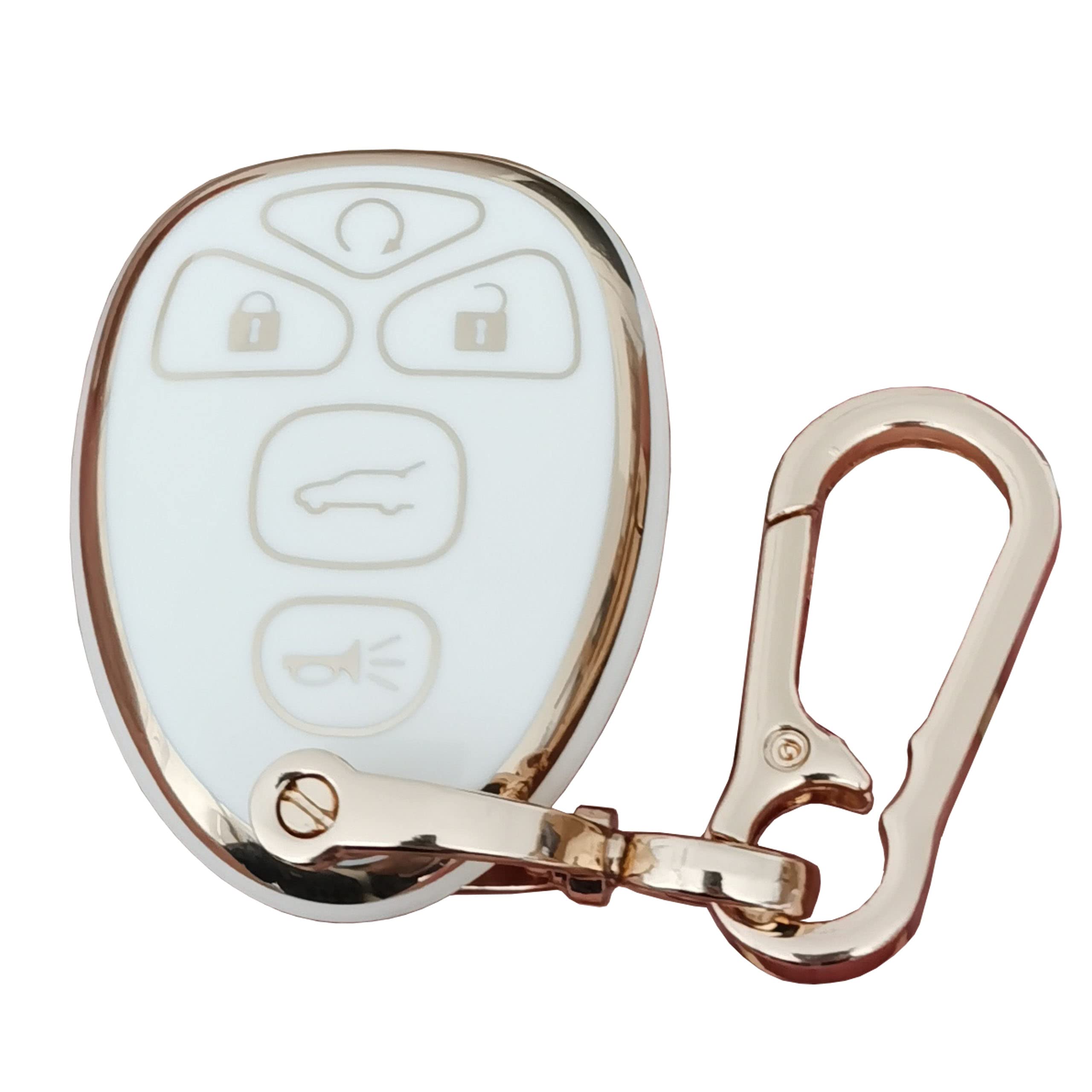 QIXIUBIA for Chevrolet Key Fob Cover Keyless Remote Smart Key Fob Shell with Keychain Fit for Chevy Suburban Tahoe Traverse Buick Enclave Cadillac - View 2 of 6