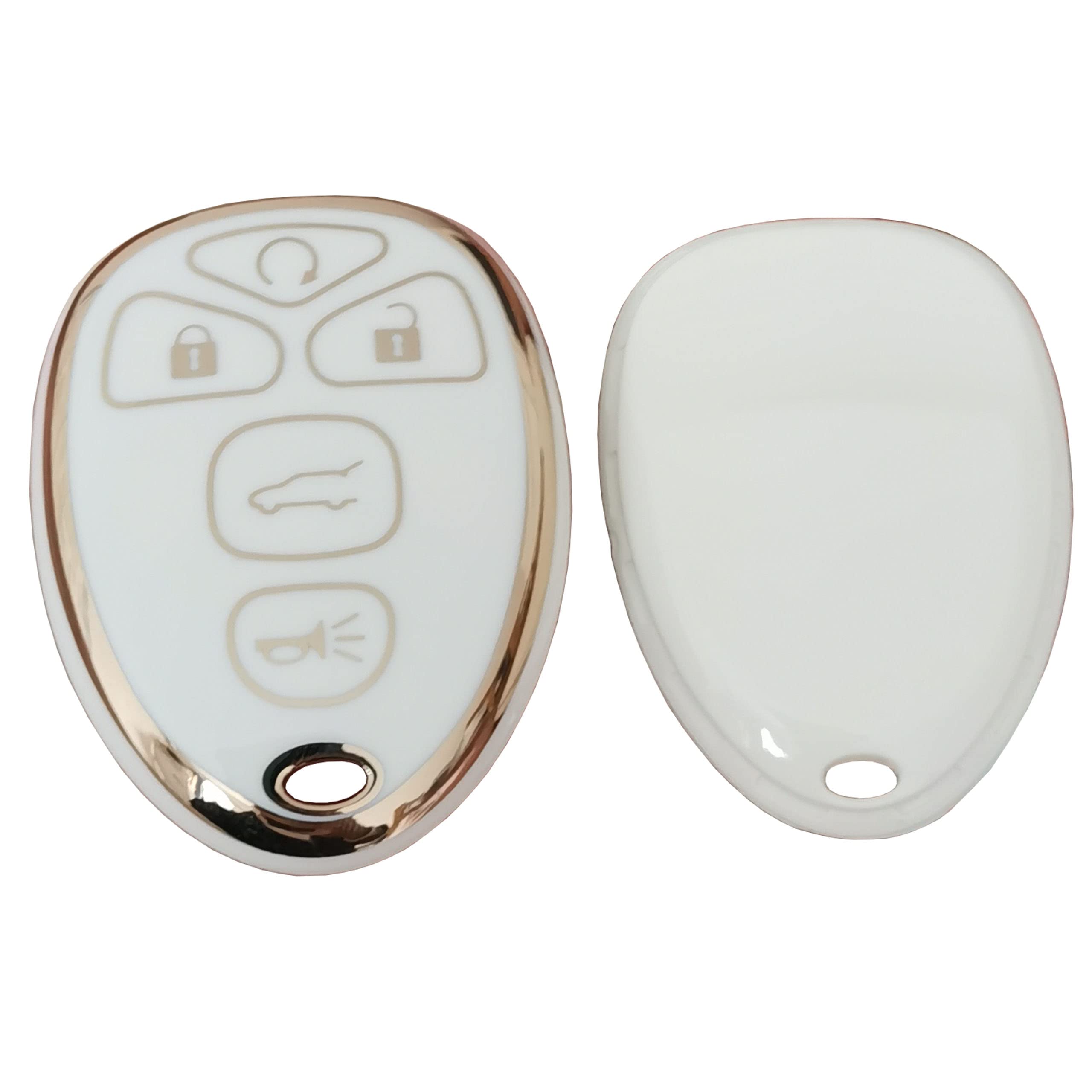 QIXIUBIA for Chevrolet Key Fob Cover Keyless Remote Smart Key Fob Shell with Keychain Fit for Chevy Suburban Tahoe Traverse Buick Enclave Cadillac - View 4 of 6