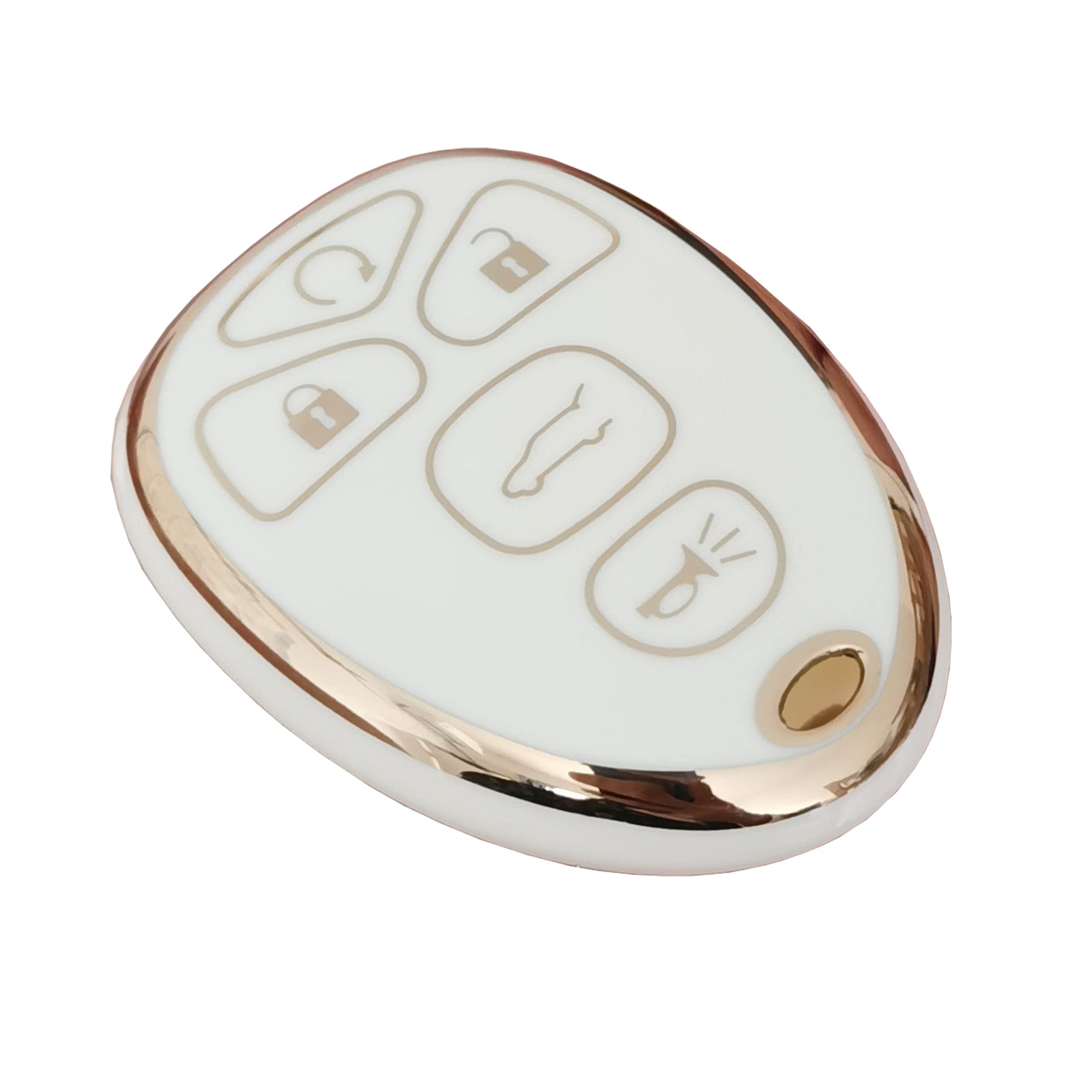 QIXIUBIA for Chevrolet Key Fob Cover Keyless Remote Smart Key Fob Shell with Keychain Fit for Chevy Suburban Tahoe Traverse Buick Enclave Cadillac - View 6 of 6