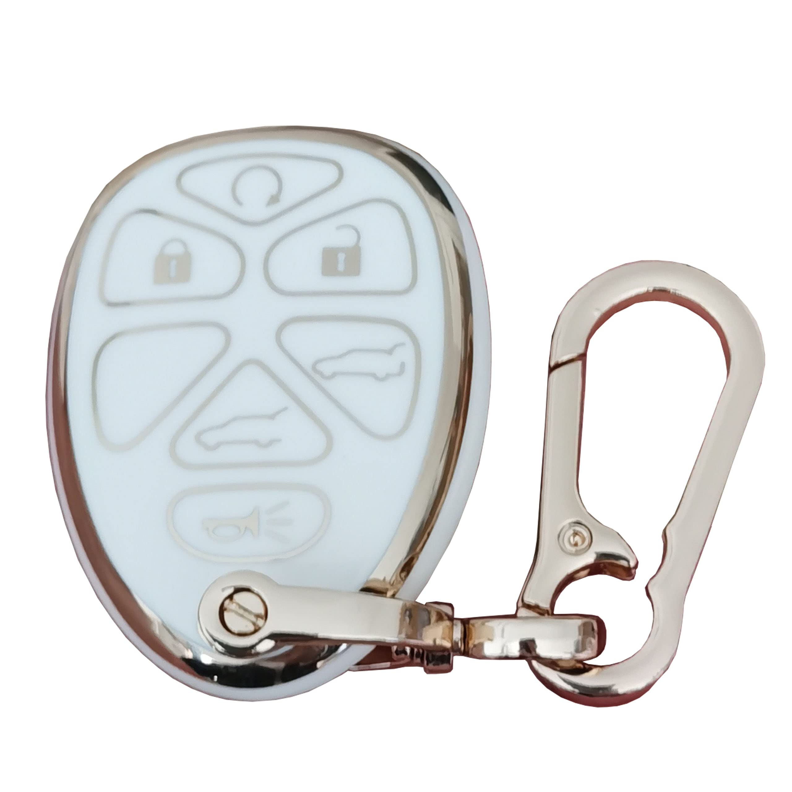 QIXIUBIA for Chevrolet Key Fob Cover Keyless Remote Smart Key Fob Shell with Keychain Fit for Chevy Suburban Tahoe Traverse Buick Enclave Cadillac - View 2 of 6