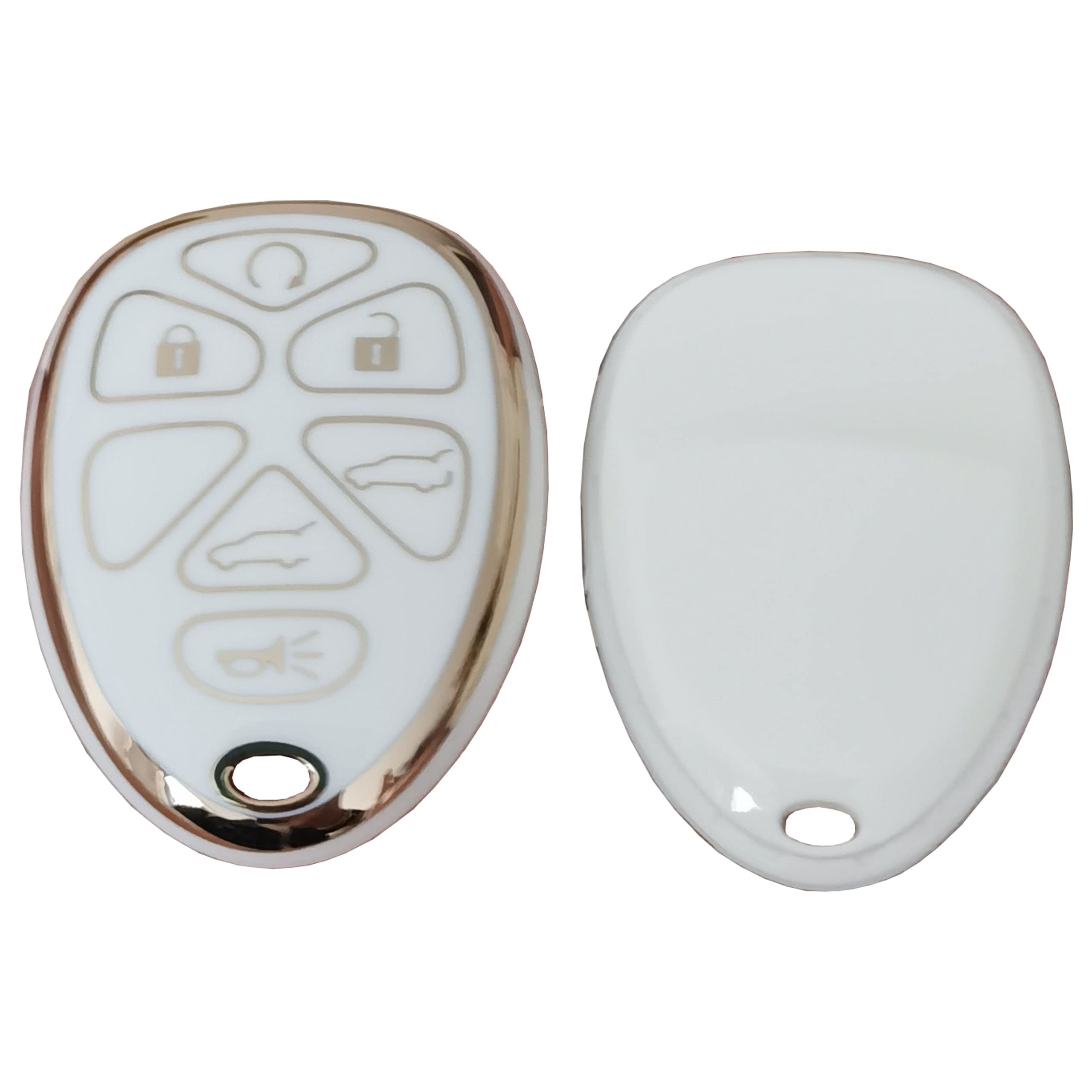 QIXIUBIA for Chevrolet Key Fob Cover Keyless Remote Smart Key Fob Shell with Keychain Fit for Chevy Suburban Tahoe Traverse Buick Enclave Cadillac - View 4 of 6