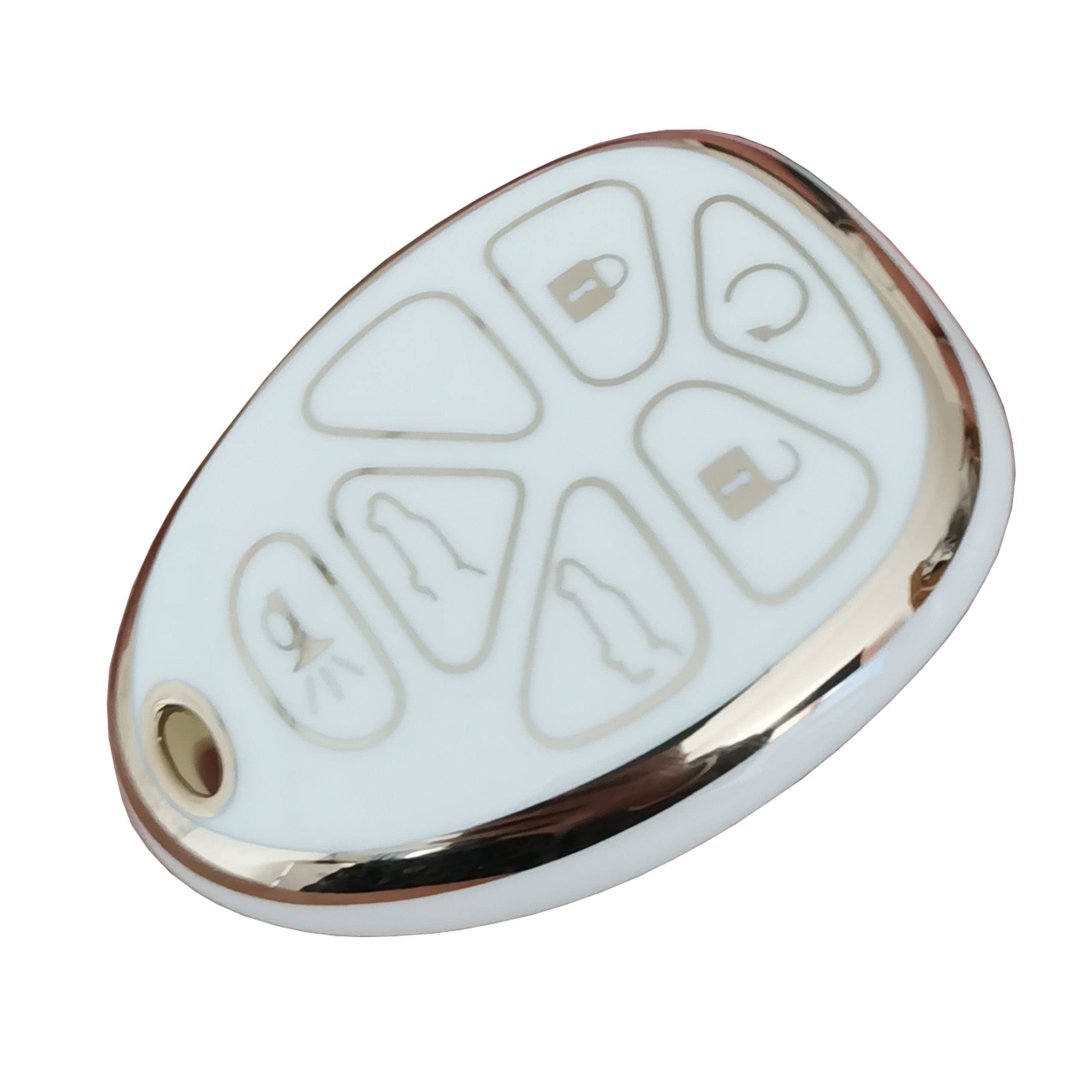 QIXIUBIA for Chevrolet Key Fob Cover Keyless Remote Smart Key Fob Shell with Keychain Fit for Chevy Suburban Tahoe Traverse Buick Enclave Cadillac - View 6 of 6