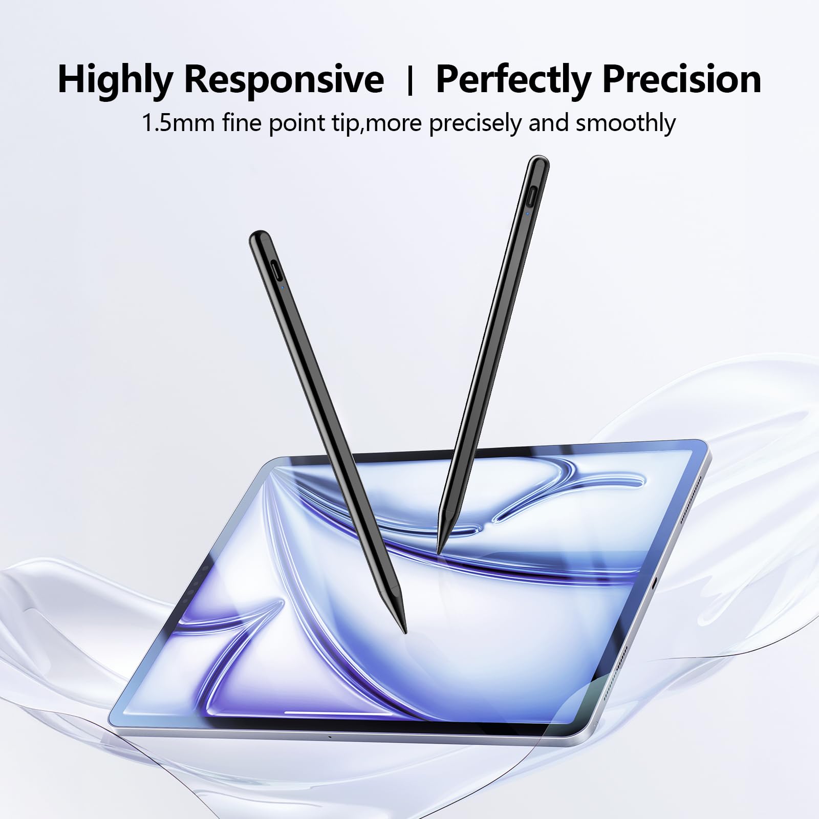 Stylus Pen for iPad with Palm Rejection Compatible with iPad Pro Air Mini for Precise Writing and Drawing 2018 to 2022 Models - View 2 of 7