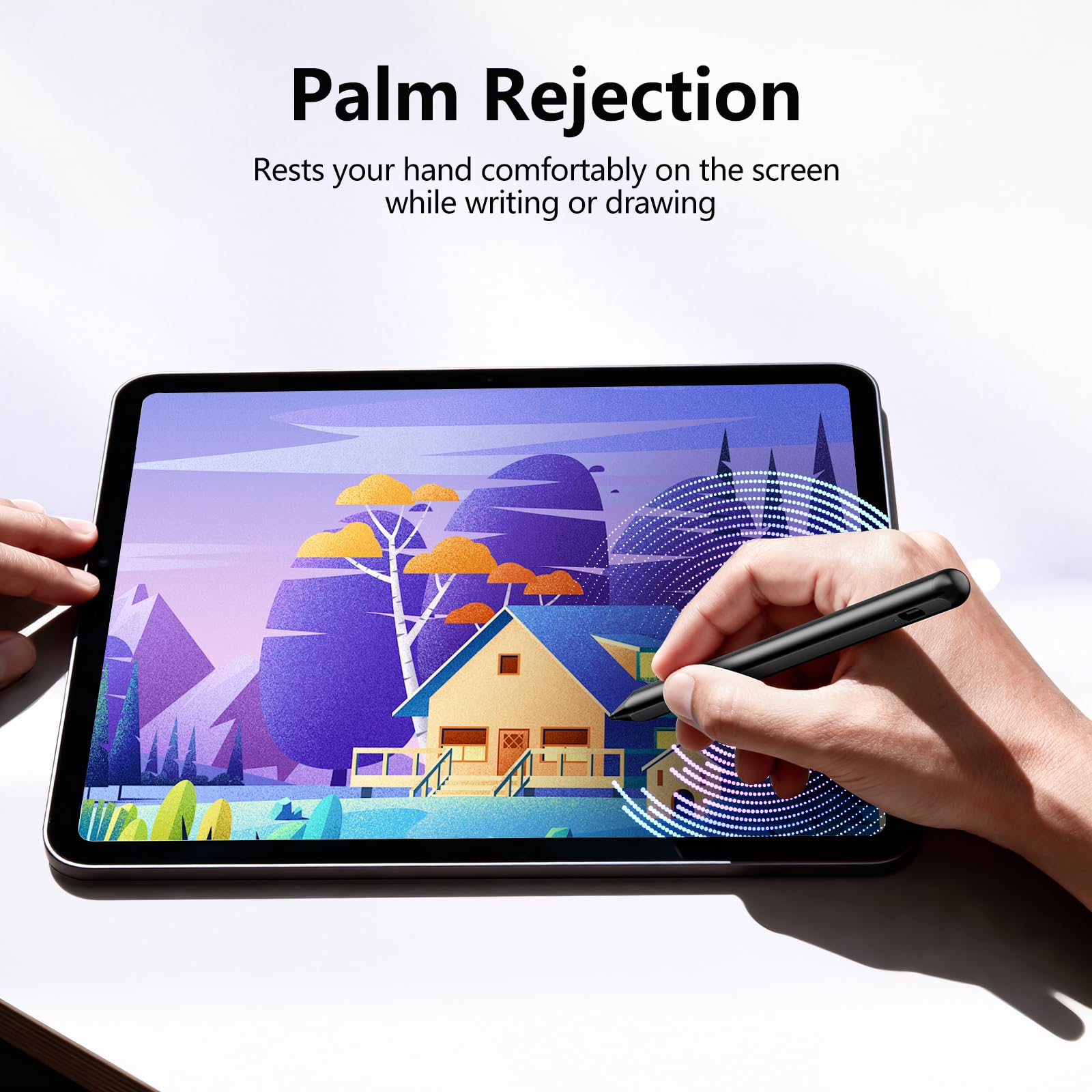 Stylus Pen for iPad with Palm Rejection Compatible with iPad Pro Air Mini for Precise Writing and Drawing 2018 to 2022 Models - View 6 of 7