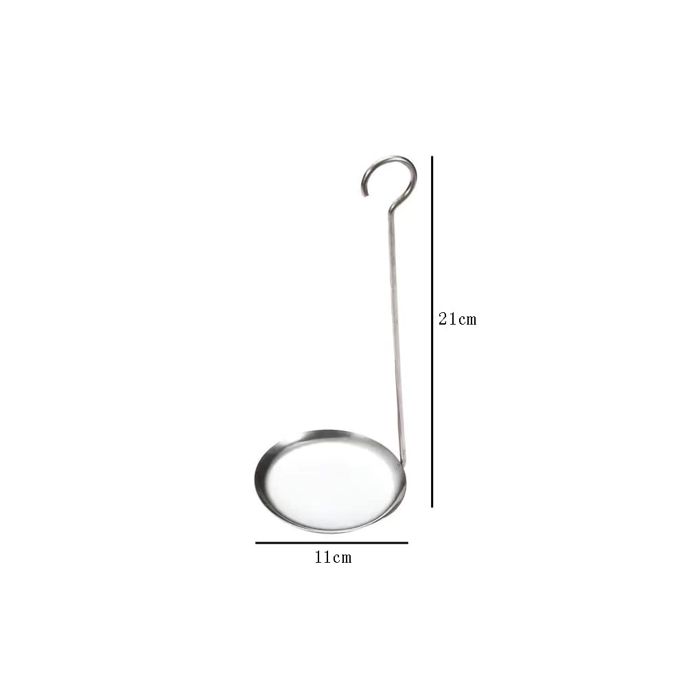 lasenersm Stainless Steel Pancake and Meatball Mold Set 2 Pieces Deep-fried Scoop with Handle 11cm Silver Kitchen Tool - View 2 of 7