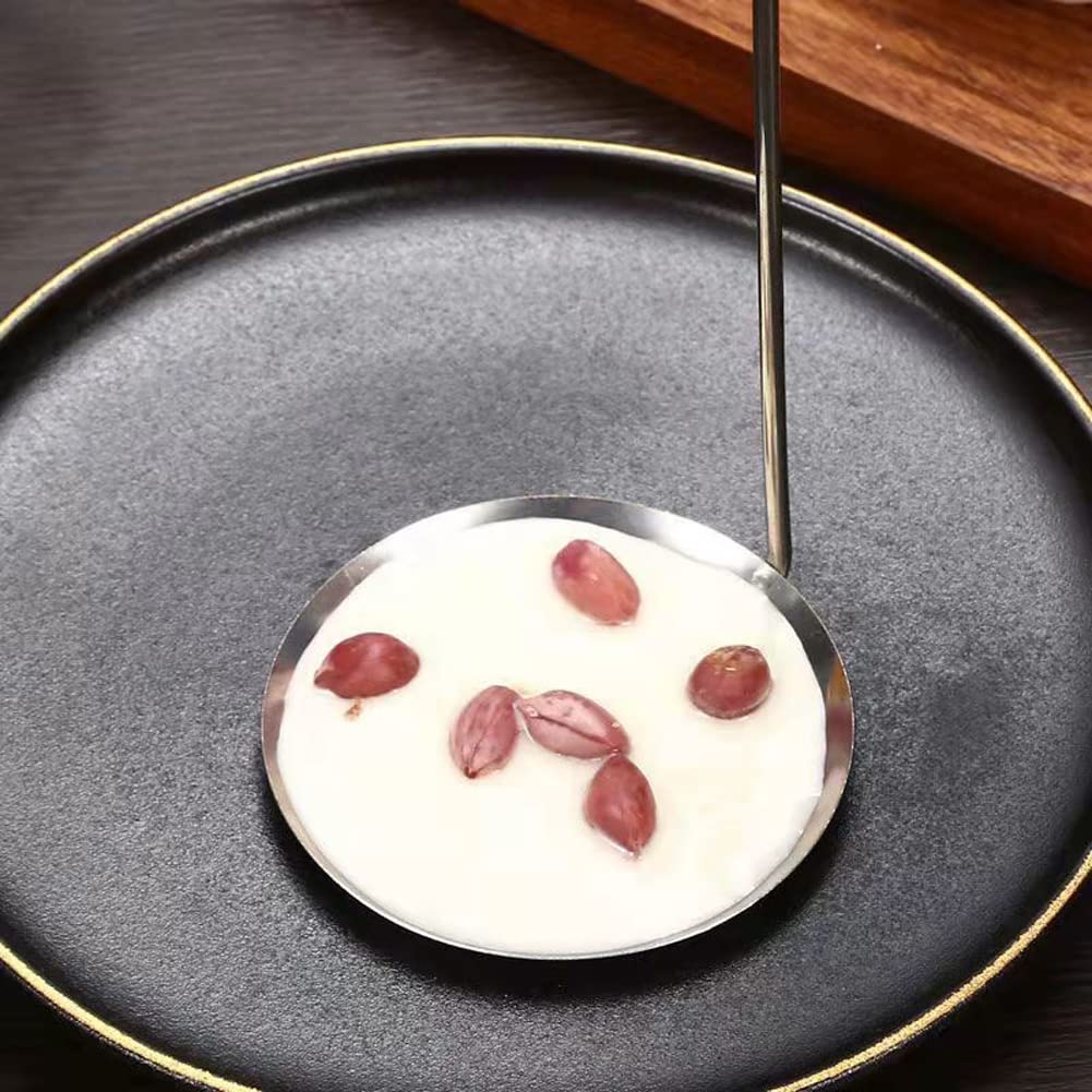 lasenersm Stainless Steel Pancake and Meatball Mold Set 2 Pieces Deep-fried Scoop with Handle 11cm Silver Kitchen Tool - View 6 of 7